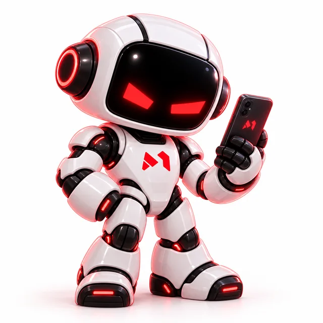 CORE, o robô futurista da Mark2, conferindo um smartphone